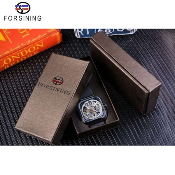 FORSINING Automatic Mechanical Skeleton Transparent Wrist Watch - Image 2