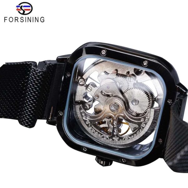 FORSINING Automatic Mechanical Skeleton Transparent Wrist Watch - Image 5