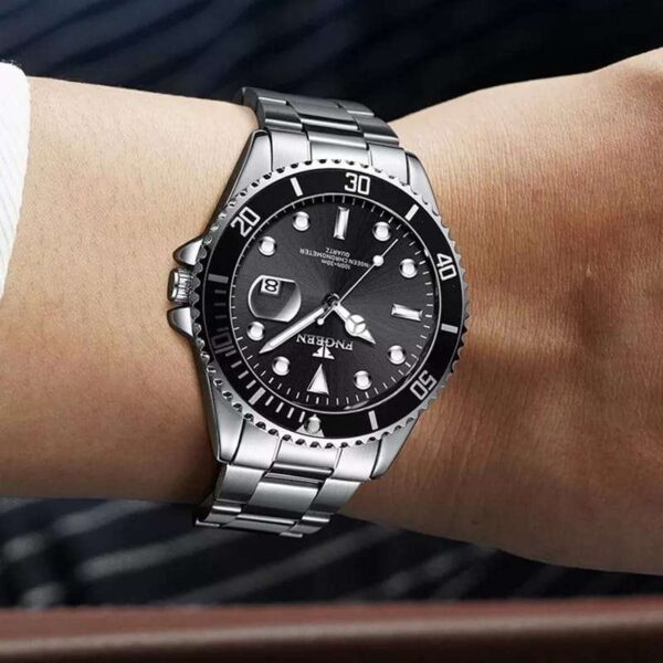 FNGEEN S925 Luminous Classic Style Business Wristwatch