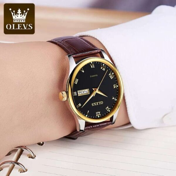OLEVS Men’s Watch Waterproof Day & Date Display